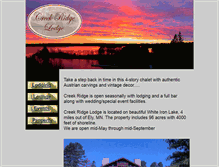 Tablet Screenshot of creekridgelodge.com